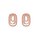 Geometrical Loop Lab Grown Diamond Studs