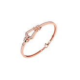 Kite shape bracelet with Diamonds in Size Small in Rose Gold