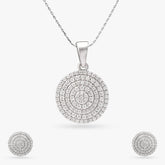 Epitome Of Grace Diamond Pendant With Earrings Set