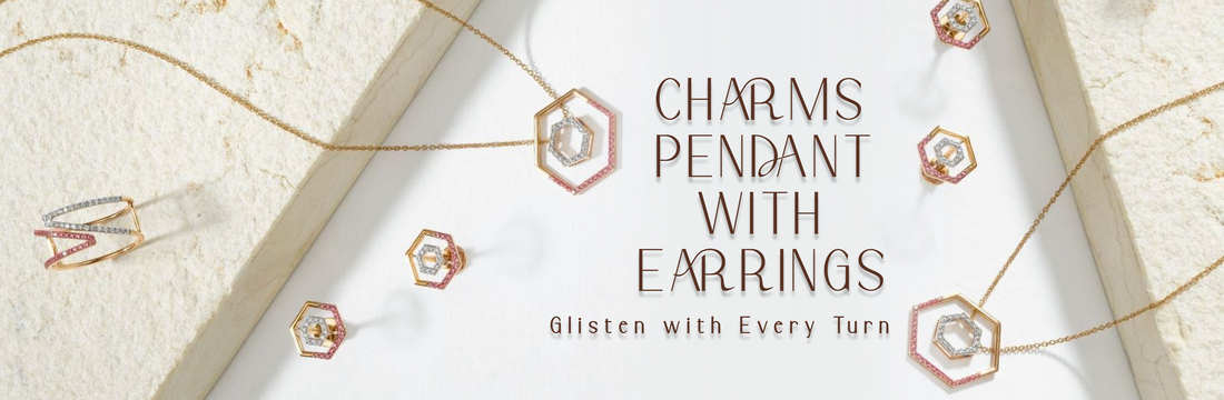 Charms pendant with earrimgs