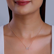 Lovely Bow Diamond chain pendant