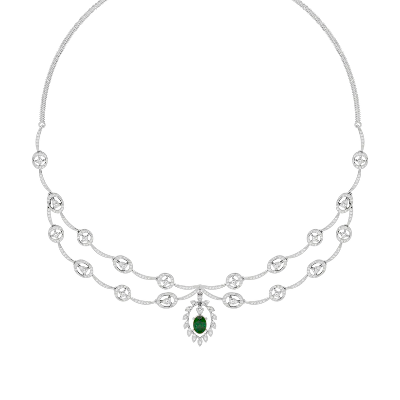 Dazzling Aura Diamond Necklace