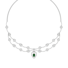 Dazzling Aura Diamond Necklace