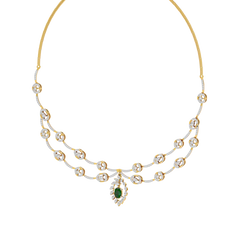 Dazzling Aura Diamond Necklace
