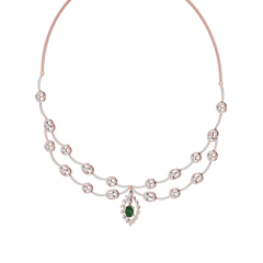 Dazzling Aura Diamond Necklace