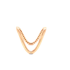V-Curve Diamond Rose Gold Ring