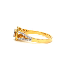 Regal Crown Dual-Tone Diamond Ring