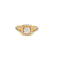 Regal Crown Dual-Tone Diamond Ring
