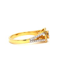 Regal Crown Dual-Tone Diamond Ring