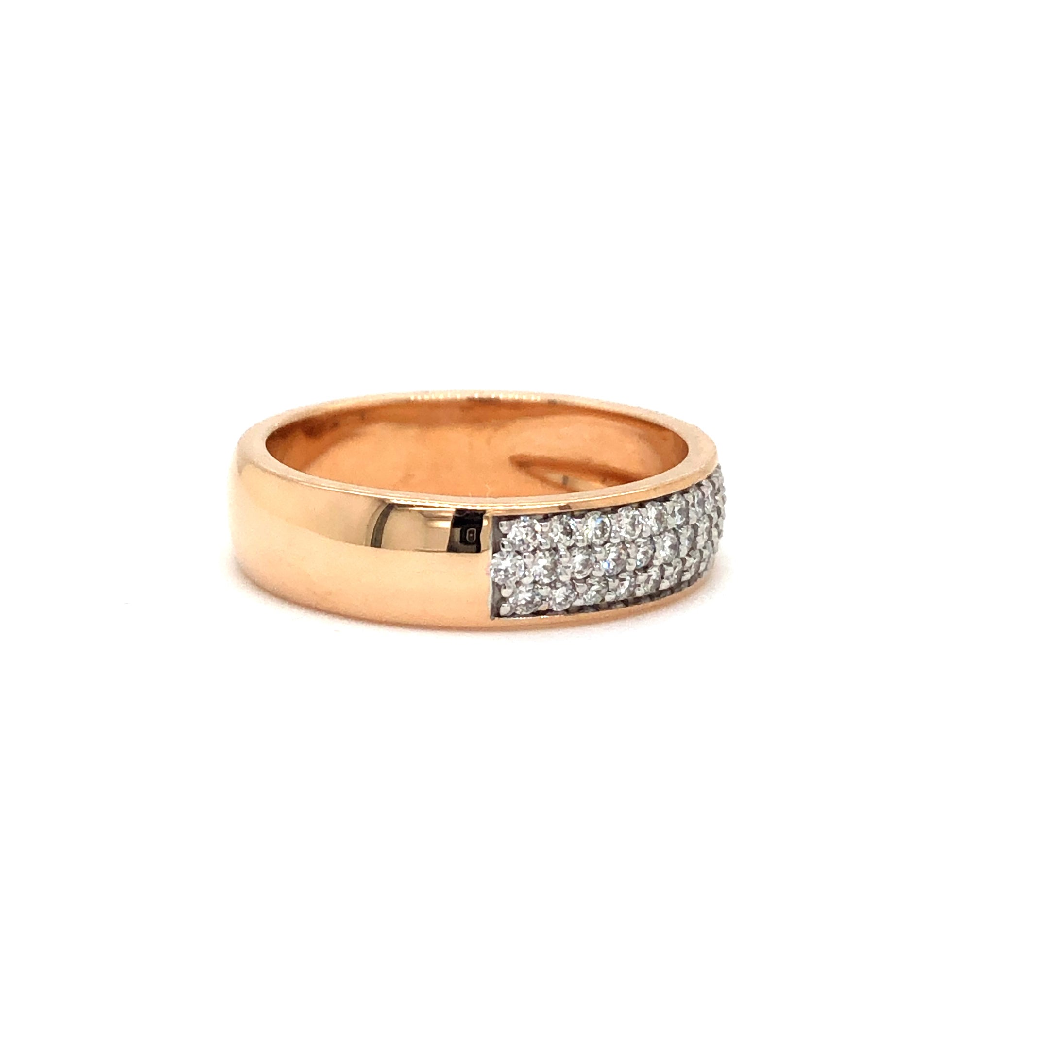 Pave Perfection Rose Gold Diamond Band Ring