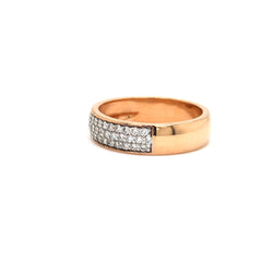 Pave Perfection Rose Gold Diamond Band Ring