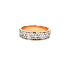 Pave Perfection Rose Gold Diamond Band Ring