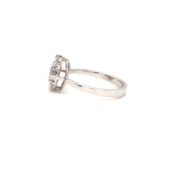 Classic Round Diamond Ring In White Gold