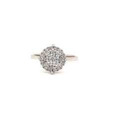 Classic Round Diamond Ring In White Gold