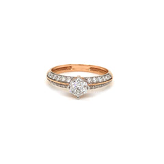 Crown Glow Cluster Ring with Split Shank