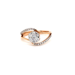 Twist Bloom Gold Diamond Ring