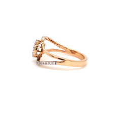 Twist Bloom Gold Diamond Ring