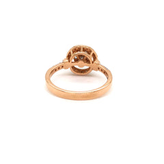 Floral Embrace Double Diamond Ring in Rose Gold