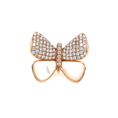 Butterfly Grace Diamond Ring in Rose Gold
