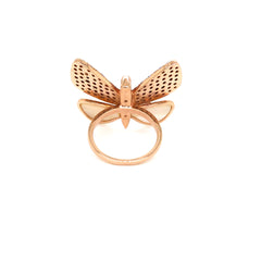 Butterfly Grace Diamond Ring in Rose Gold