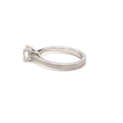 Classic Solitaire Diamond Ring in White Gold Finish