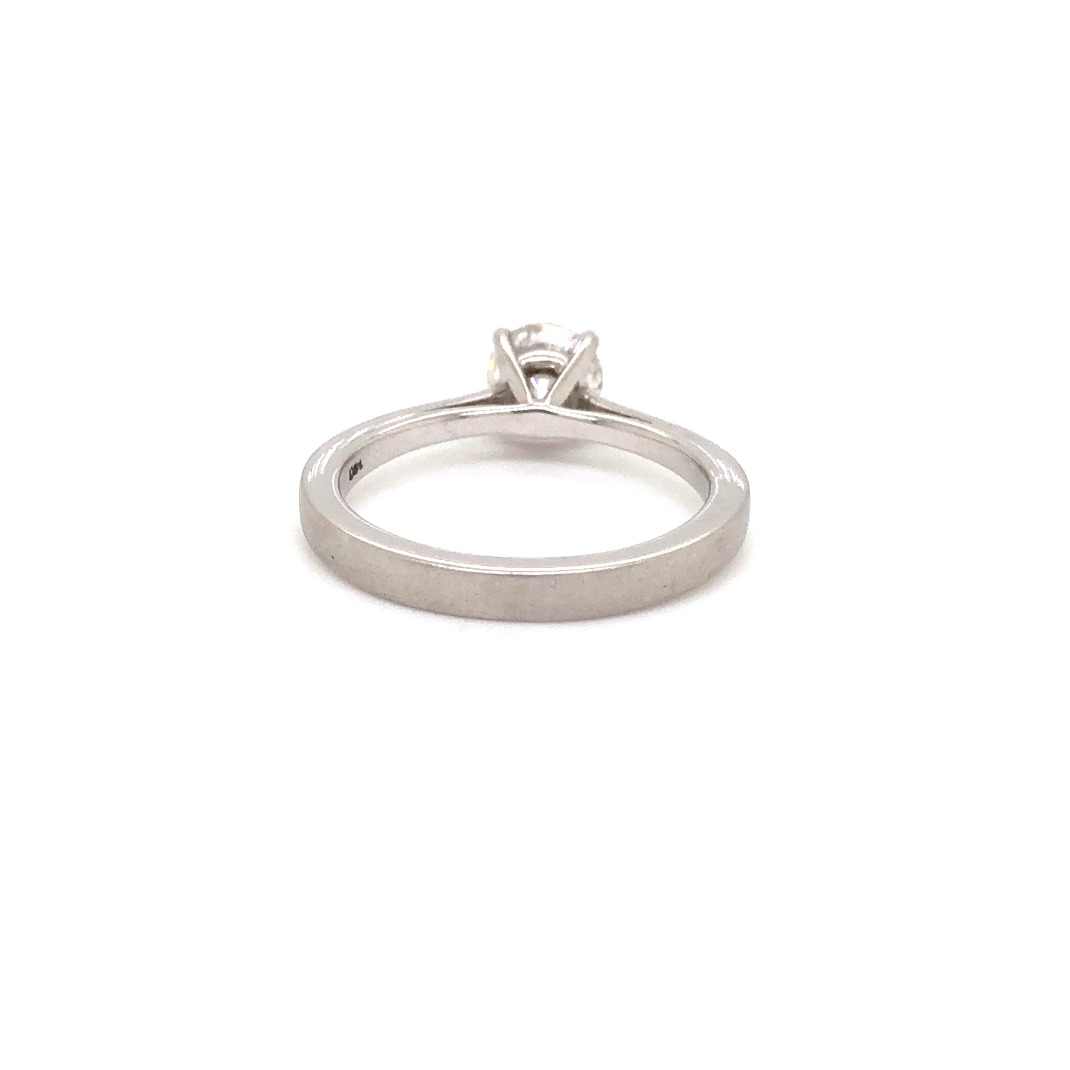 Classic Solitaire Diamond Ring in White Gold Finish