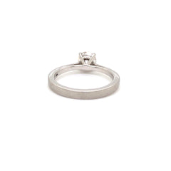 Classic Solitaire Diamond Ring in White Gold Finish