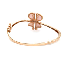 Blush Blossom Diamond Clover Bangle