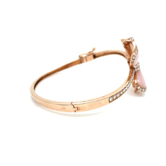 Blush Blossom Diamond Clover Bangle