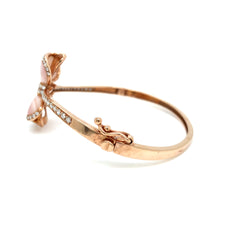 Blush Blossom Diamond Clover Bangle