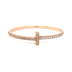 Timeless T-Bar Diamond Bangle Bracelet