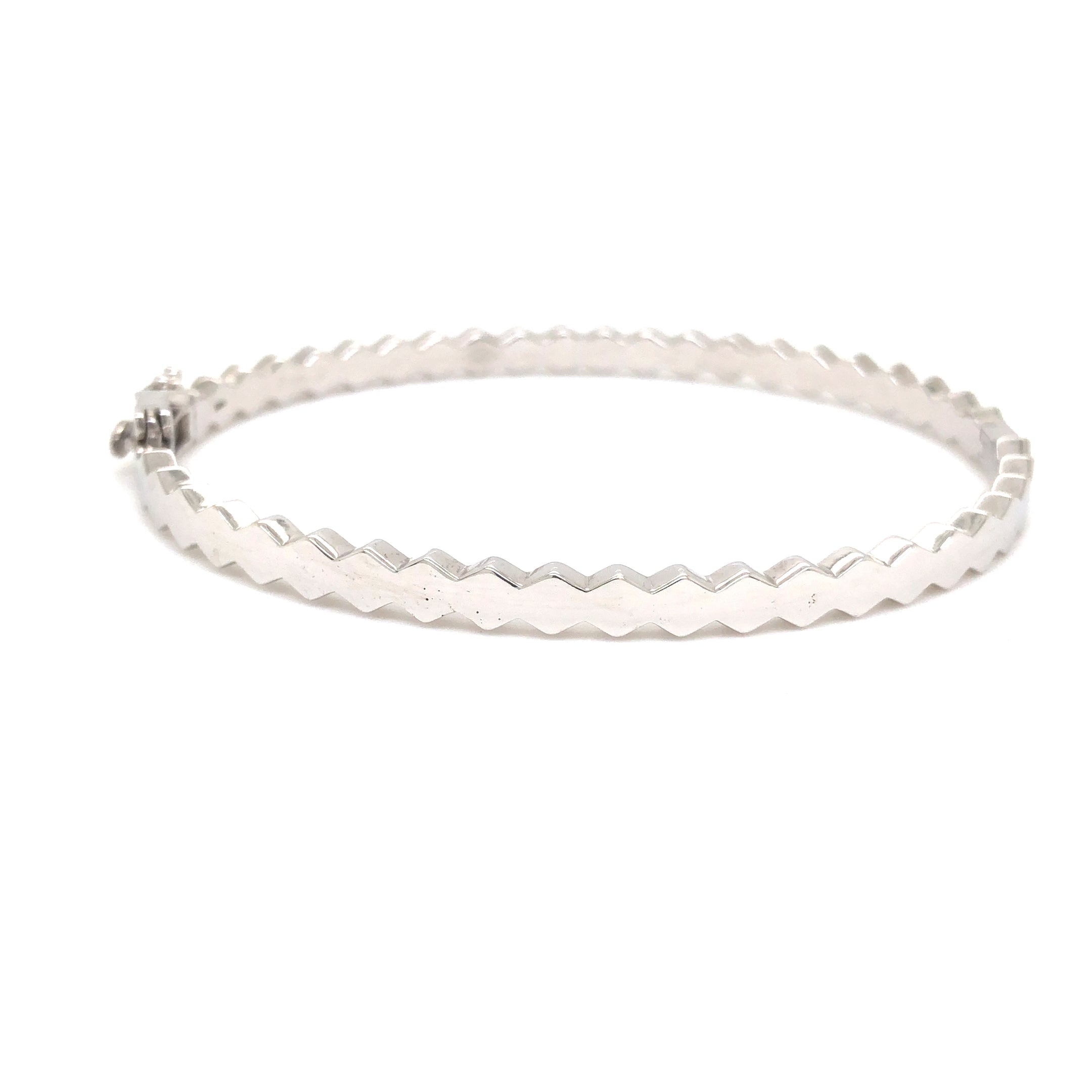 Hexa Shine Diamond Bangle Bracelet