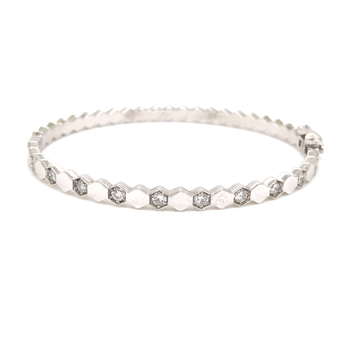 Hexa Shine Diamond Bangle Bracelet