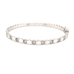 Hexa Shine Diamond Bangle Bracelet