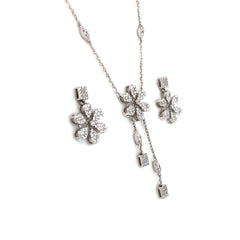 Blooming Grace Diamond Chain With Earrings