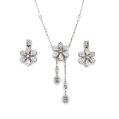 Blooming Grace Diamond Chain With Earrings