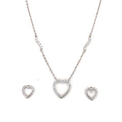 Eternal Heart Diamond Chain With Earrings