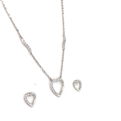 Eternal Heart Diamond Chain With Earrings