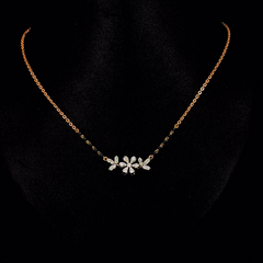 Rose Gold Bloom Lab Grown Diamond Floral Mangalsutra