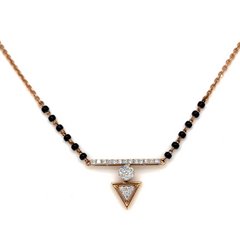 Rose Gold Geometric Harmony Lab Grown Diamond Mangalsutra