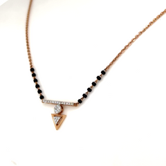 Rose Gold Geometric Harmony Lab Grown Diamond Mangalsutra