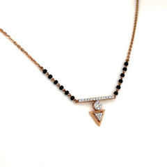 Rose Gold Geometric Harmony Lab Grown Diamond Mangalsutra