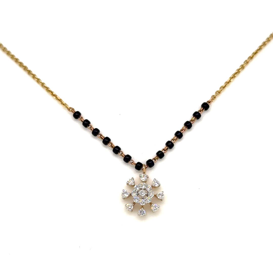 Gold Radiant Aura Lab Grown Diamond Mangalsutra