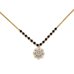 Gold Radiant Aura Lab Grown Diamond Mangalsutra