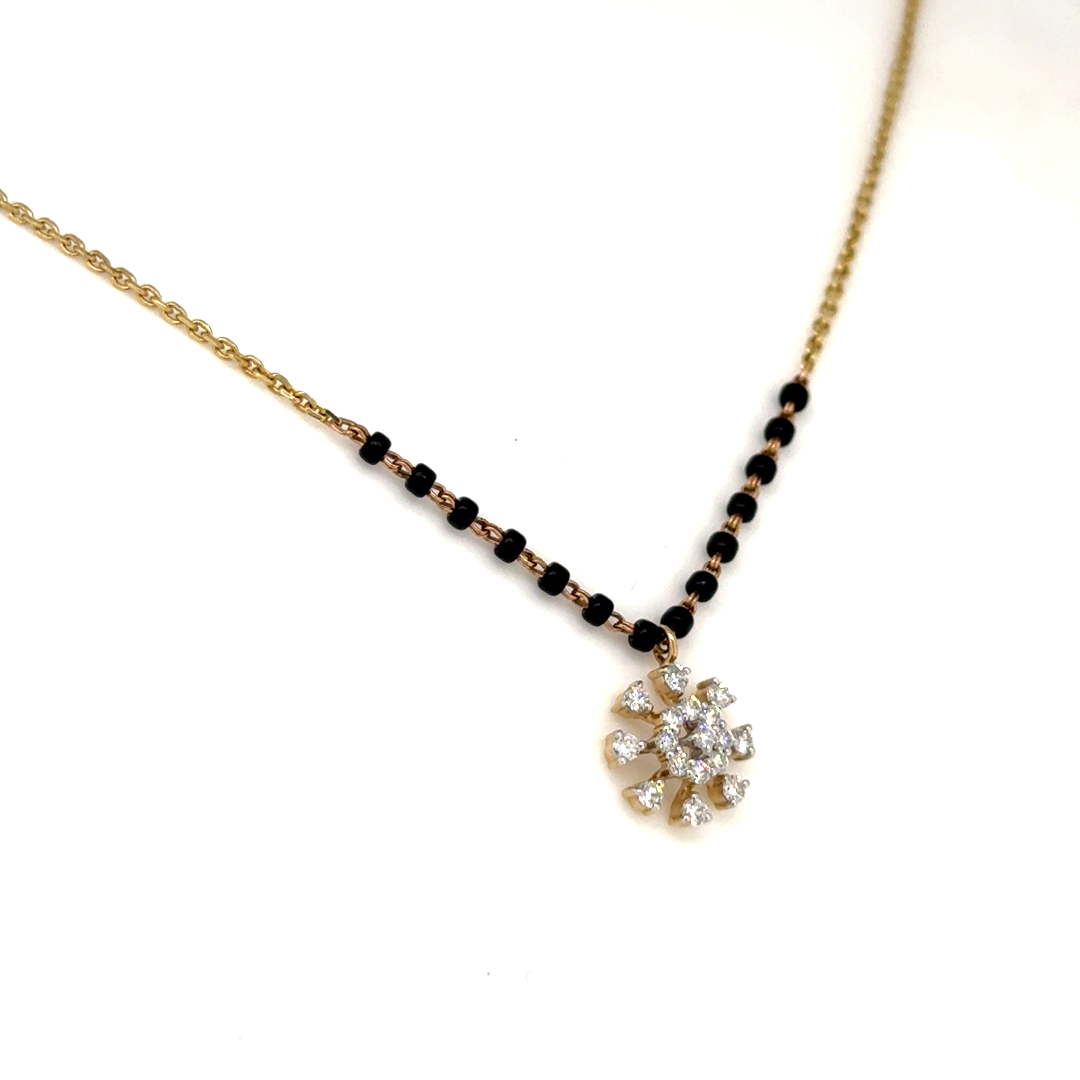 Gold Radiant Aura Lab Grown Diamond Mangalsutra