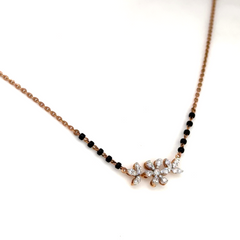 Rose Gold Bloom Lab Grown Diamond Floral Mangalsutra