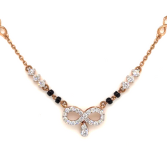 Rose Gold Infinity Drop lab Grown Diamond Mangalsutra