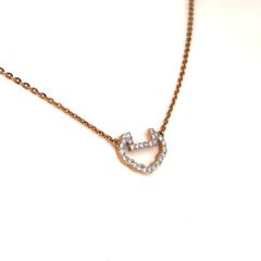 Rose Gold Lab Grown Devil Heart Pendant Necklace