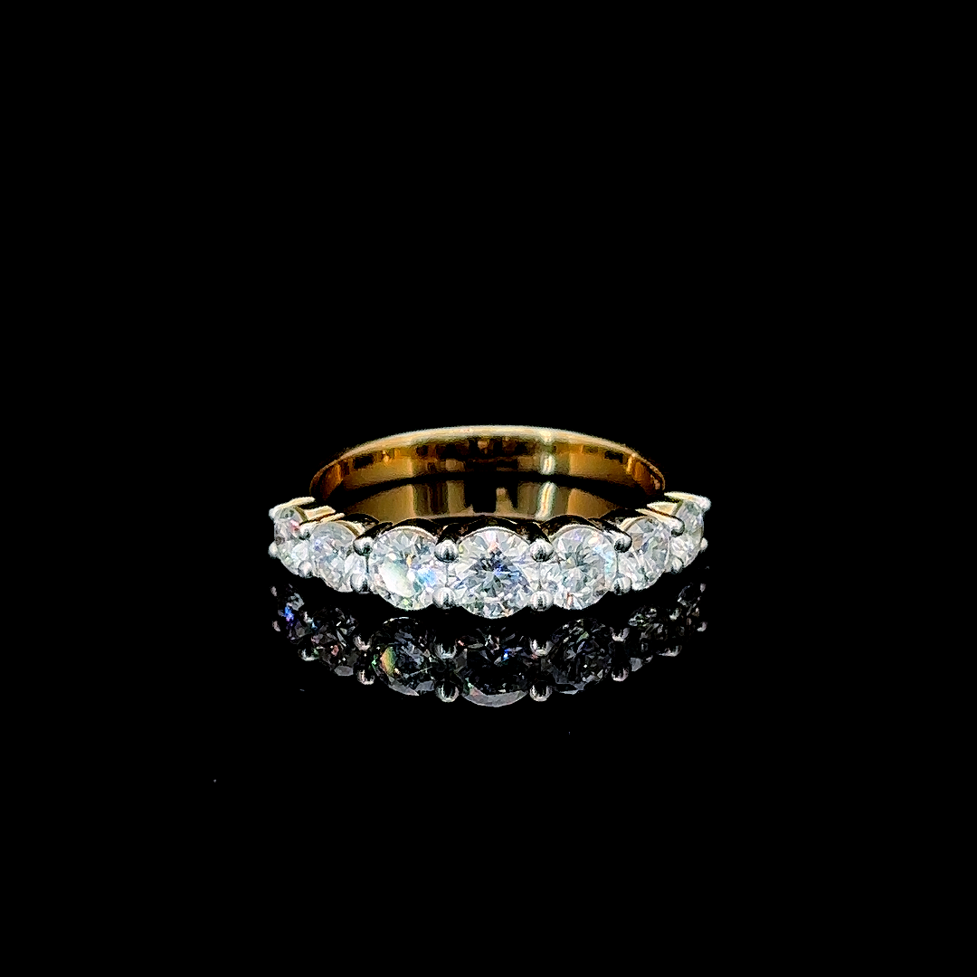 Golden Symphony Five-Stone Lab Grown Diamond Band