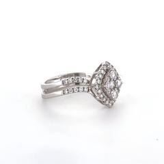 Cushion Cluster Princess Lab Grown Diamond Ring